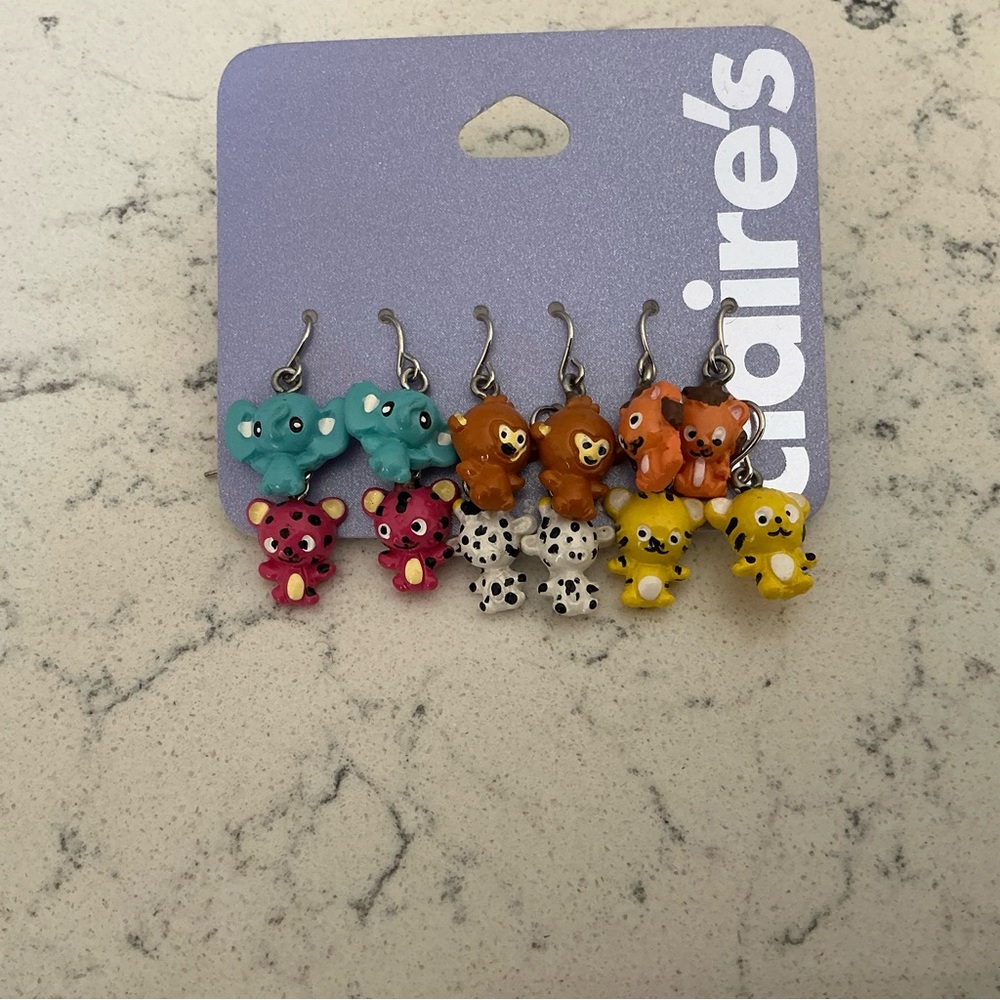 Claire’s girls animal earrings 6 pairs